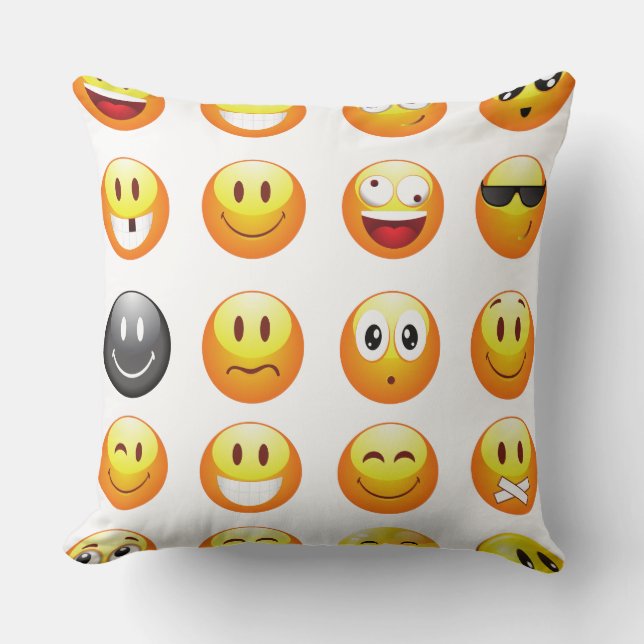 emojis throw pillow (Front)