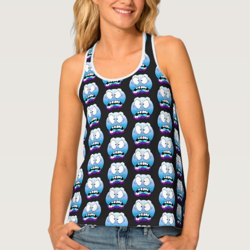 Emote Face All_Over Print Racerback Tank Top