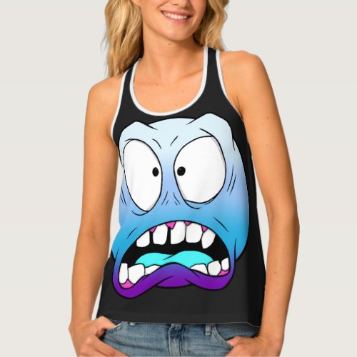 Emote Face All_Over Print Racerback Tank Top