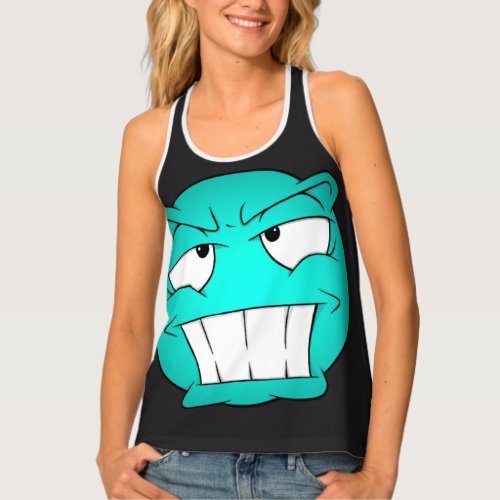 Emote Face All_Over Print Racerback Tank Top
