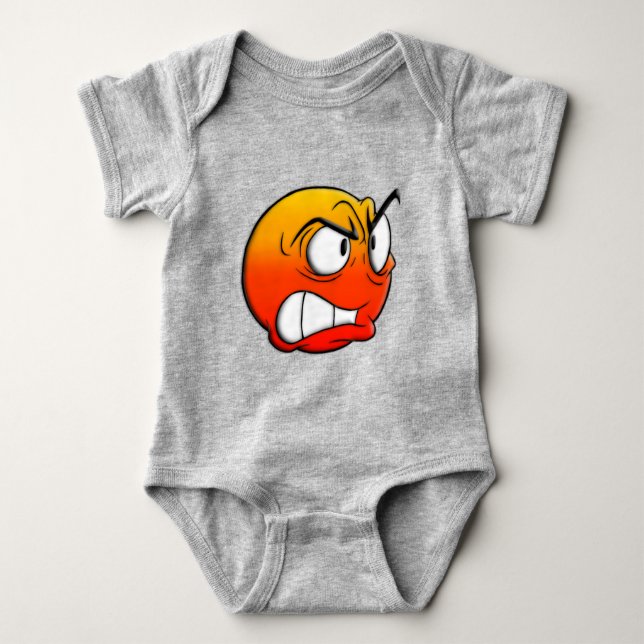 Emote Face Baby Bodysuit (Front)