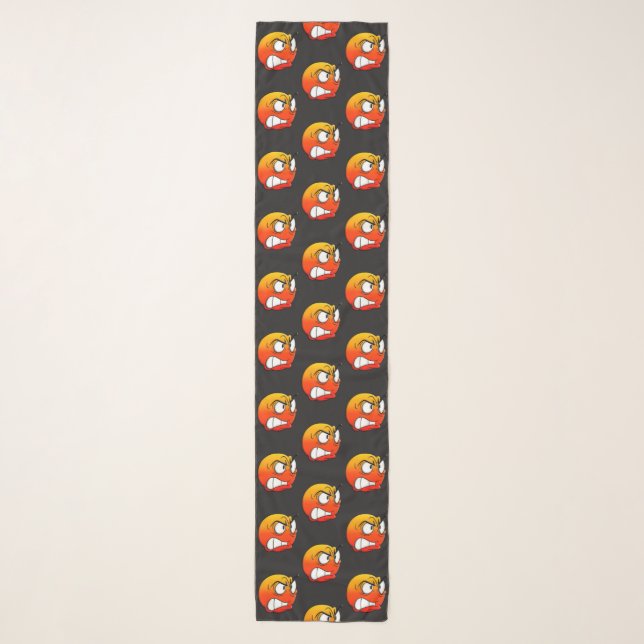 Emote Face Chiffon Scarf (Front)