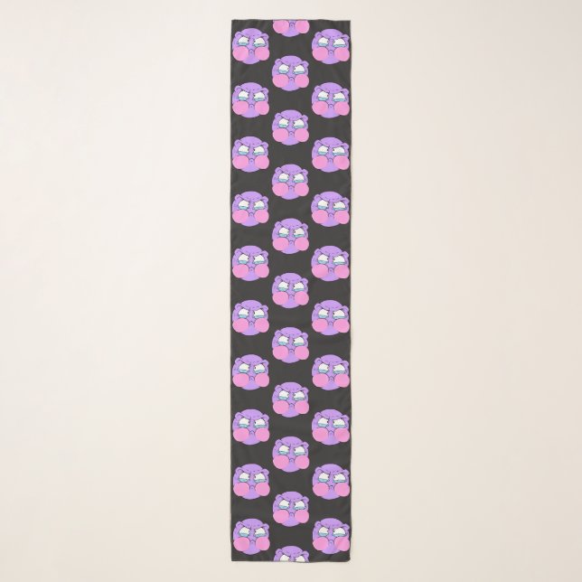 Emote Face Chiffon Scarf (Front)