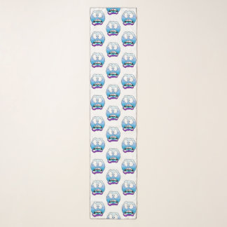 Emote Face Chiffon Scarf