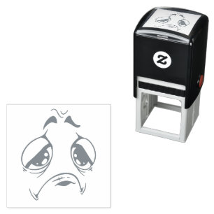 Emotican Face  Self-inking Stamp