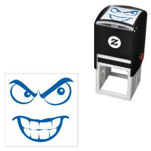 Emotican Face Self-inking Stamp