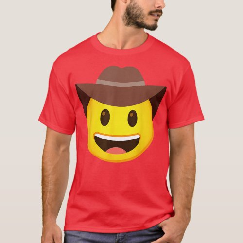 Emoticon Cowboy Hat Face  T_Shirt