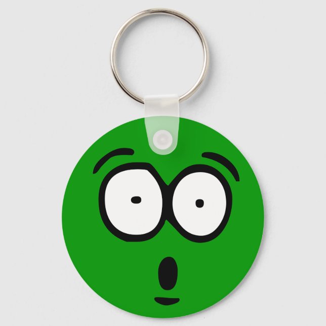 Emoticon Customizable Background Keychain (Front)
