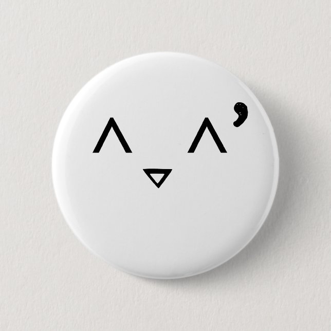 Emoticon: Embarrassed Pinback Button (Front)