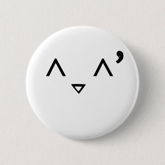 Emoticon: Embarrassed Pinback Button