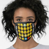 Emoticon Emoji How Are You Today Facial Expression Face Mask (Worn Her)