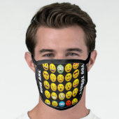 Emoticon Emoji How Are You Today Facial Expression Face Mask (Worn Him)