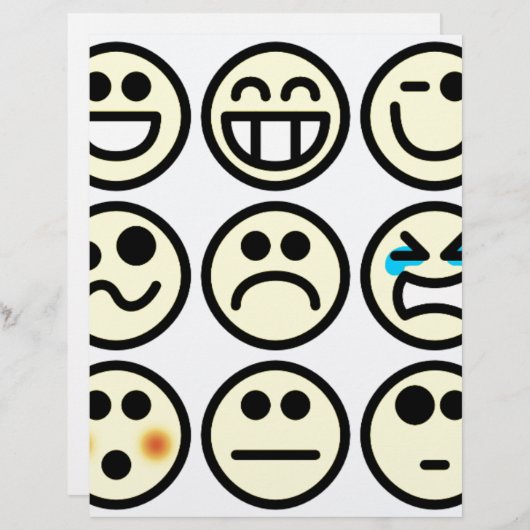 emoticon happy face (Front/Back)
