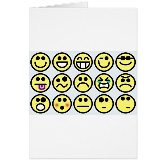 emoticon happy face cards (Front)