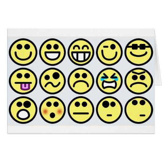 emoticon happy face cards (Front Horizontal)
