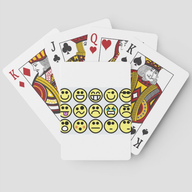 emoticon happy face poker cards (Back)