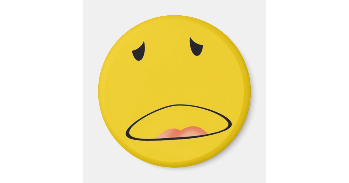emoticon i feel sick magnet | Zazzle