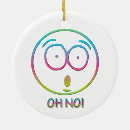 Emoticon Oh no Ceramic Ornament