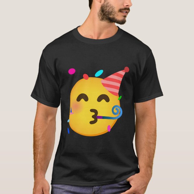 Emoticon Partying Face Birthday T-Shirt (Front)