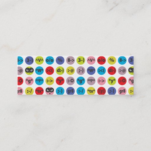 Customizable Emoticon Smiley Profile Business Card