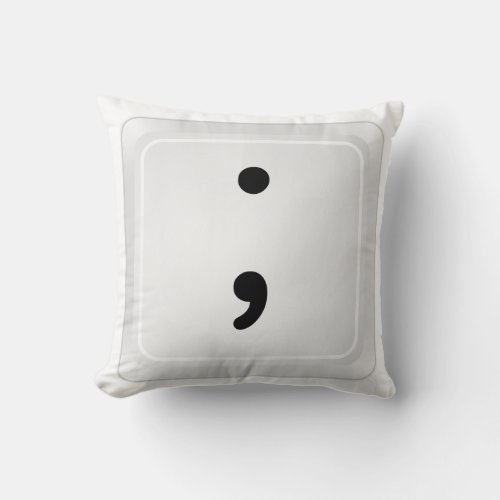 emoticon _ semicolon Pillow
