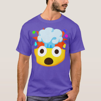 Emoticon Shocked Face with Exploding Head Premium  T-Shirt