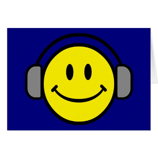 Emoticon With Headphones (Front Horizontal)