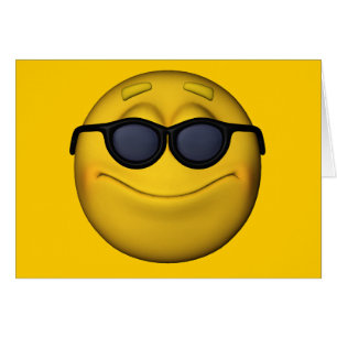 Emoticon With Sunglasses Cards