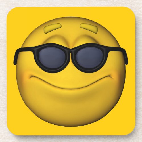 Emoticon With Sunglasses Coaster