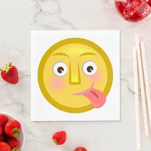 Emoticon With Tongue Out Napkins
