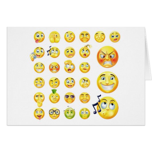 Emoticons Cards (Front Horizontal)