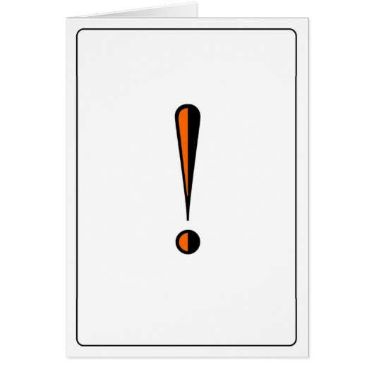Emoticons - Exclamation! Cards (Front)