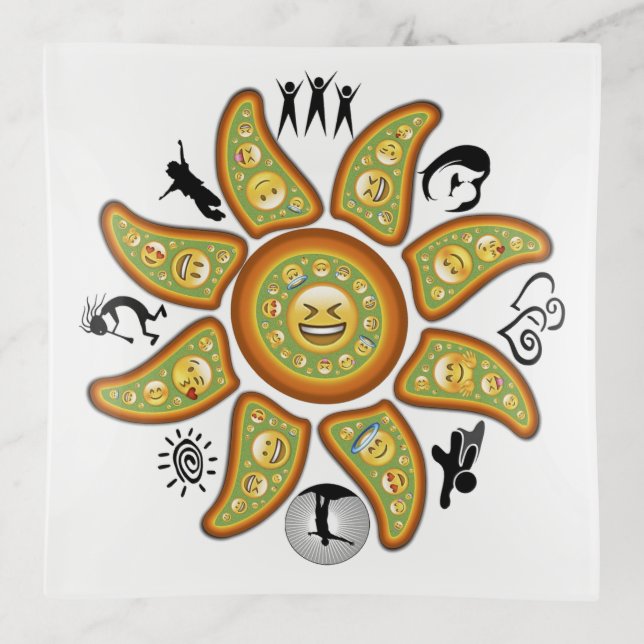 Emoticons Trinket Tray (Front)