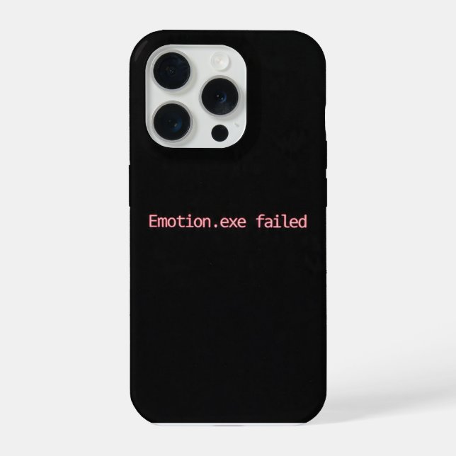 Emotion.exe Failed Minimal Phone Case Tech Humor  (Back)
