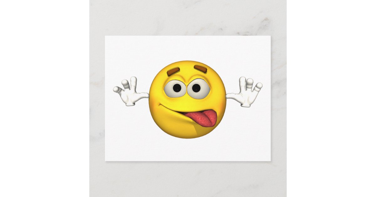 Emotion Guy - Tongue Out Postcard | Zazzle