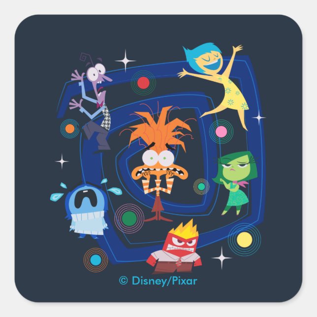 Emotion Whirlwind Square Sticker (Front)