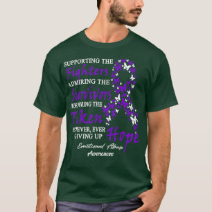Emotional Abuse Awareness Supporting The Fighters  T-Shirt