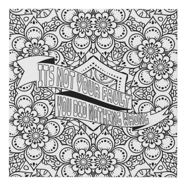 Emotional Affirmation Coloring Canvas (Front)