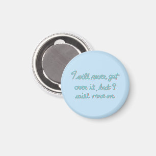 Emotional Affirmation Hand Lettered Blue Ink Magnet