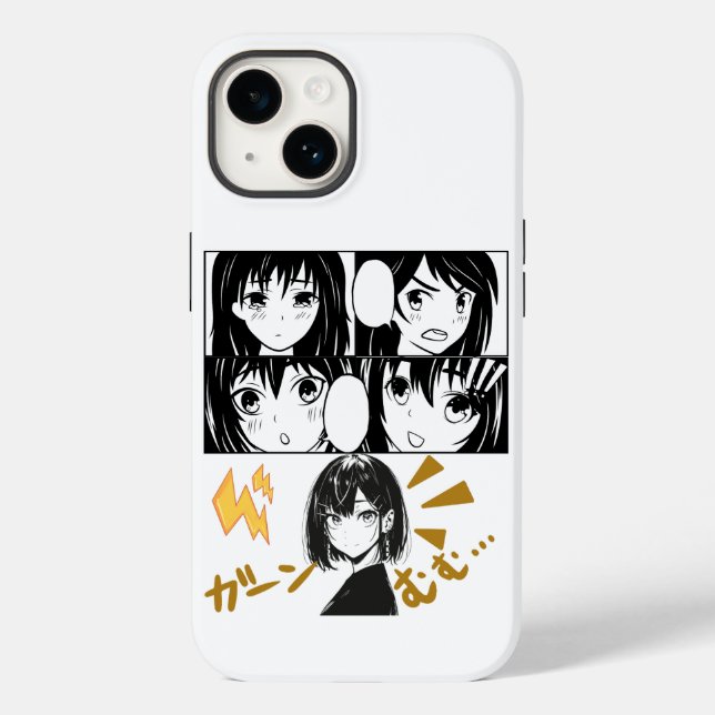 Emotional Anime grids. No BG Case-Mate iPhone Case (Back)