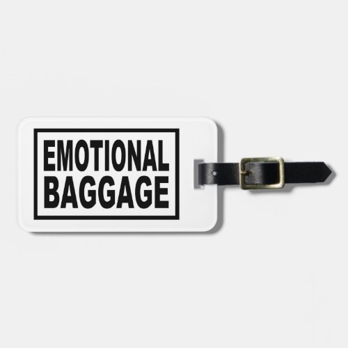 EMOTIONAL BAGGAGE Typography Luggage Tag