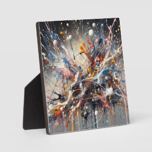 Emotional Color Splash – Abstract Expressionist Pa Plaque