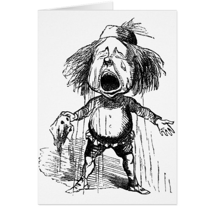 Emotional Crying Boy Funny Vintage Cartoon Drawing Zazzle Com