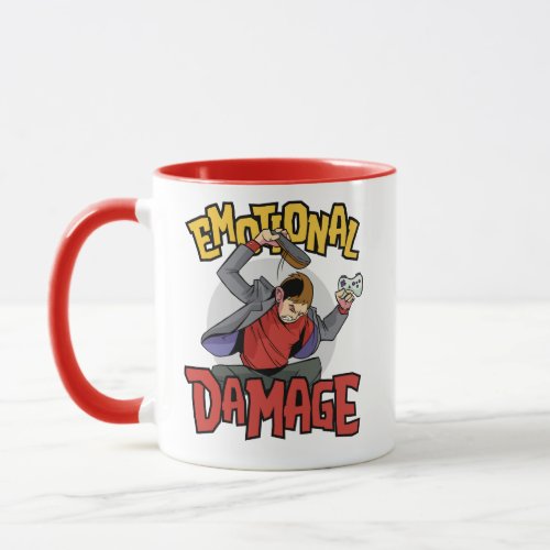 EMOTIONAL DAMAGE ANGRY GAMER MUG