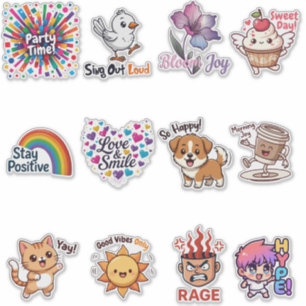 Emotional Emoji Sticker Bundle – Cute Expression S