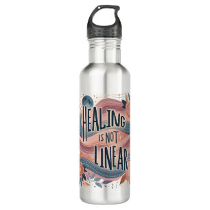 Emotional growth design with healing journey vibe stainless steel water bottle