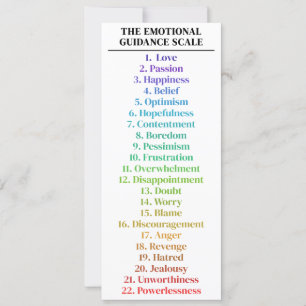Emotional Guidance Scale Rainbow Large Bookmark