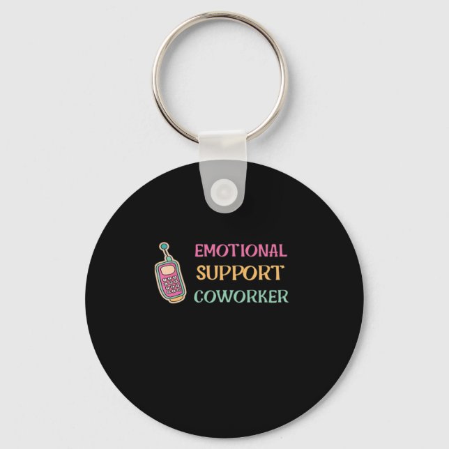 Emotional Help Coworker Basic Keychain (Front)