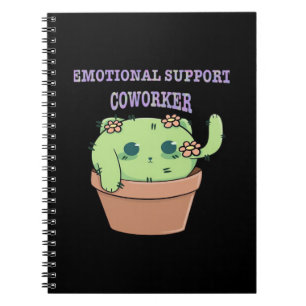 Emotional Help Coworker Cat Stickers Classic Notebook