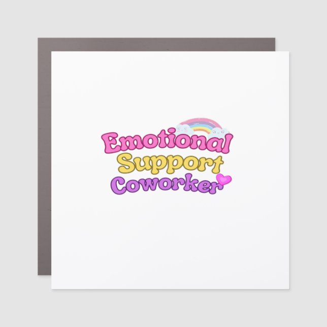 Emotional Help Coworker Chill Car Magnet (Front)